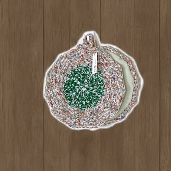 Crochet Pot Holders, Farmhouse Pot Holders, Crochet Trivets - Picture 1 of 10